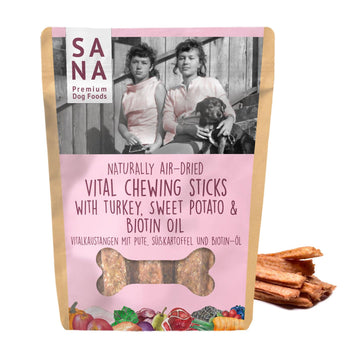 Bâton de mastication vital Dinde avec biotine et huile de lin (150g)